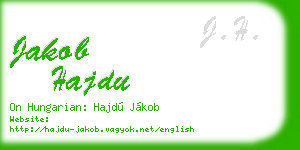 jakob hajdu business card